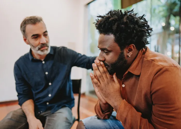 Man navigating his emotions.