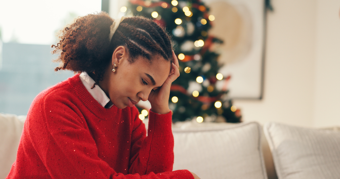 Woman protecting her mental health after the holidays.