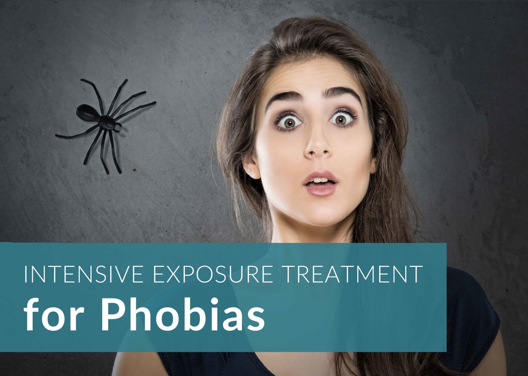 Image of a woman looking scared. Intense eposure treatment for phobias.